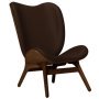 A Conversation Piece Tall fauteuil donker eiken, leer Brown