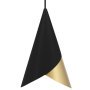 Cornet hanglamp Black messing