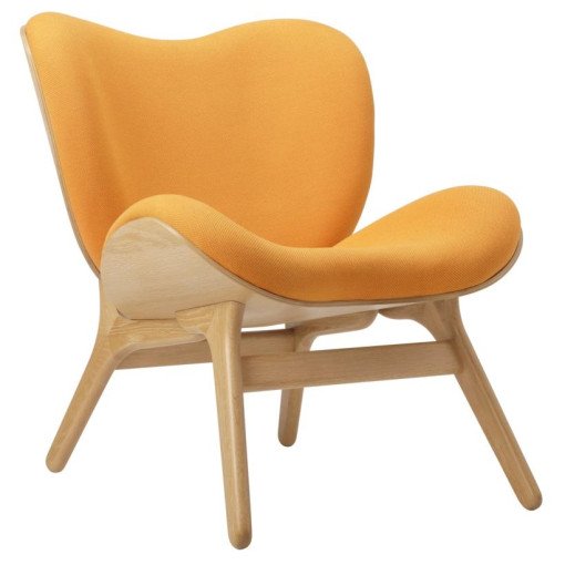 A Conversation Piece Low fauteuil naturel eiken, Tangerine
