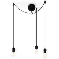 Cannonball 3 cluster hanglamp Ø12 zwart