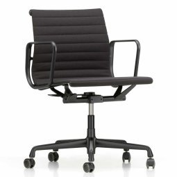 Aluminium Chair EA 117 draaibaar, zwart aluminium onderstel