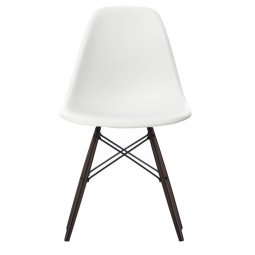 Eames DSW stoel zwart esdoorn onderstel, White