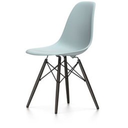 Eames DSW stoel zwart esdoorn onderstel, Ice Grey