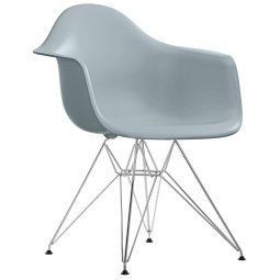 Eames DAR stoel verchroomd onderstel, Ice Grey