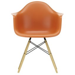 Eames DAW stoel essen onderstel, Rusty Orange