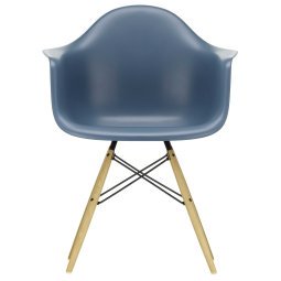 Eames DAW stoel essen onderstel, Sea Blue