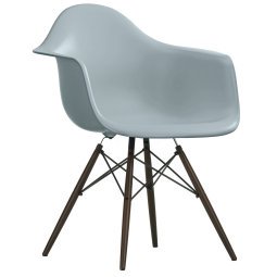 Eames DAW stoel zwart esdoorn onderstel, Ice Grey