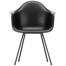 Eames DAX stoel zwart gepoedercoat onderstel, Deep Black