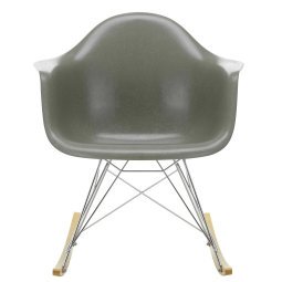 Eames RAR Fiberglass schommelstoel esdoorn goud, raw umber