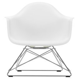 Eames LAR loungestoel verchroomd onderstel, White