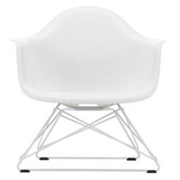 Eames LAR loungestoel wit onderstel, White
