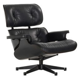 Eames Lounge chair fauteuil (nieuwe afmetingen) zwart