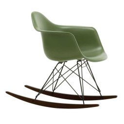 Eames RAR schommelstoel esdoorn donker onderstel, Forest