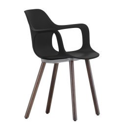 Hal Armchair Wood stoel donker eiken onderstel, basic dark