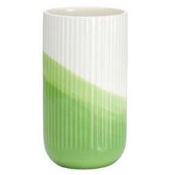 Herringbone Vessels vaas geribbeld groen