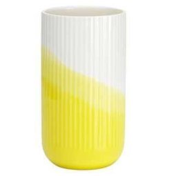 Herringbone Vessels vaas geribbeld geel