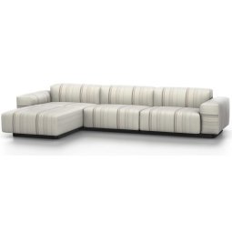 Soft Modular Sofa bank Ch Longue Aura Stripes lage armleun