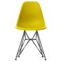 Eames DSR stoel zwart gepoedercoat onderstel, Mustard