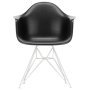 Eames DAR stoel wit gepoedercoat onderstel, Deep Black