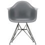 Eames DAR stoel zwart gepoedercoat onderstel, Granite Grey