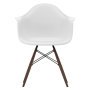 Eames DAW stoel donker esdoorn onderstel, Cotton White