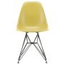 Eames DSR Fiberglass stoel zwart onderstel, light ochre