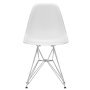 Eames DSR stoel verchroomd onderstel, Cotton White