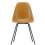 Eames DSX Fiberglass stoel zwart onderstel, ochre dark