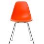 Eames DSX stoel verchroomd onderstel, Poppy Red