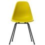 Eames DSX stoel zwart gepoedercoat onderstel, Mustard