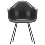 Eames DAX Fiberglass stoel zwart, elephant hide grey