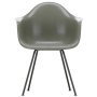 Eames DAX Fiberglass stoel zwart, raw umber