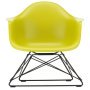 Eames LAR loungestoel zwart onderstel, Mustard