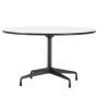 Eames Segmented Tables Dining ø130 poedercoat deep black wit