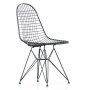 Eames Wire Chair DKR stoel zwart gepoedercoat onderstel