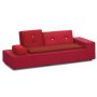 Polder sofa XS rood, armleuning rechts