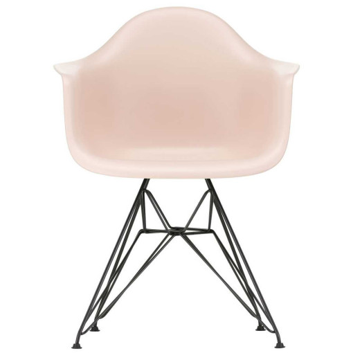 Eames DAR stoel zwart gepoedercoat onderstel, Pale Rose