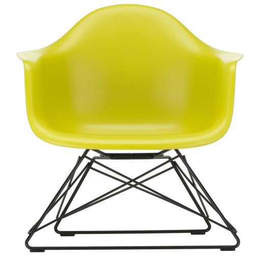 Eames LAR loungestoel zwart onderstel, Mustard