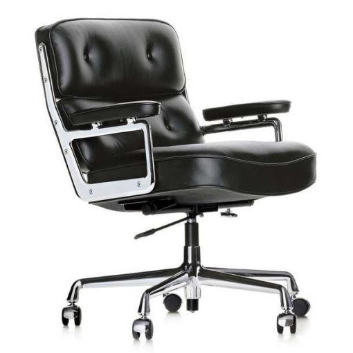 Lobby Chair ES 104 bureaustoel leer zwart