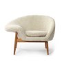 Fried Egg Sheepskin fauteuil Moonlight white