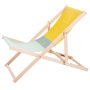 Beach Chair hout tuinstoel geel/groen