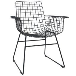 Wire Armchair stoel zwart