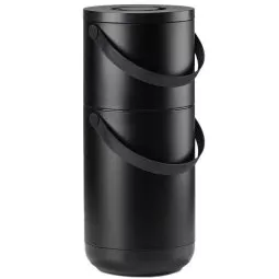Circular prullenbak 22+12L Black