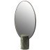  Tweedekansje - Mirror oval marble green tafelspiegel