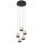 Sentubal cluster 5 hanglamp LED rond transparant/zwart