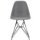 Eames DSR stoel zwart gepoedercoat onderstel, Granite Grey