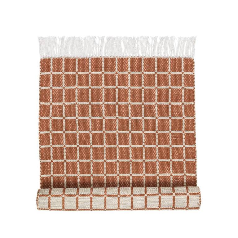 Perioperatieve periode douche Parameters Broste Copenhagen Henny vloerkleed 70x140 brown cotton | Flinders