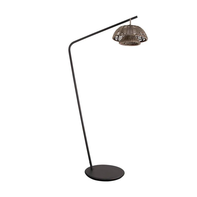 Respectievelijk douche parfum Cane-Line Illusion pied de lampe vloerlamp lava grey LED oplaadbaar taupe  kap | Flinders