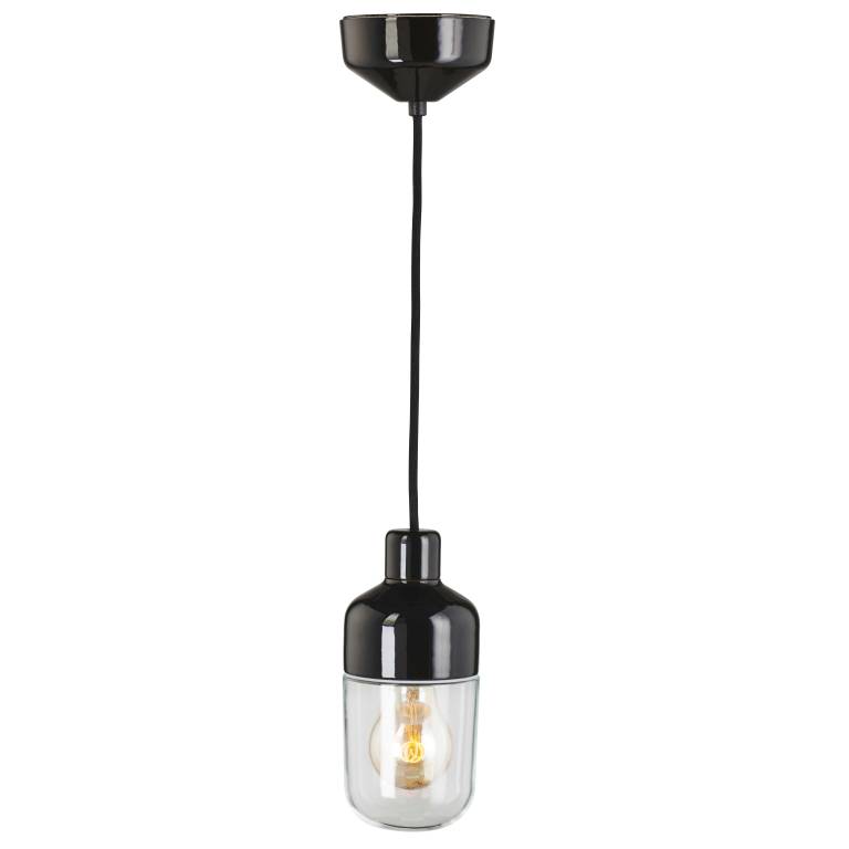 Ifö Electric Ohm hanglamp 100/215 glas IP44 Zwart | Flinders