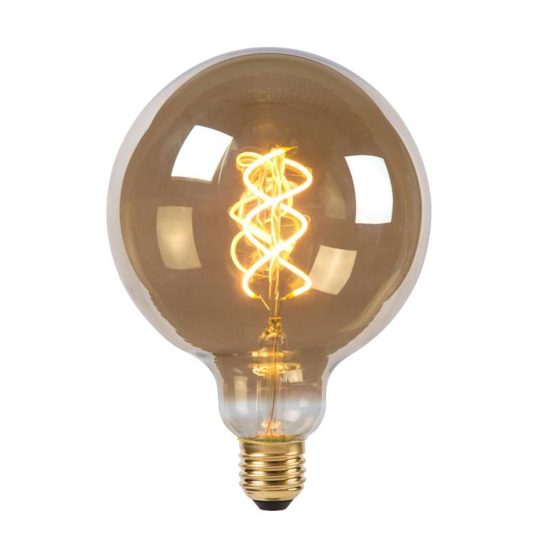 marmeren Uitbreiden Saga Lucide G125 Globe LED lichtbron E27 Ø125 5W 2200K amber dimbaar | Flinders